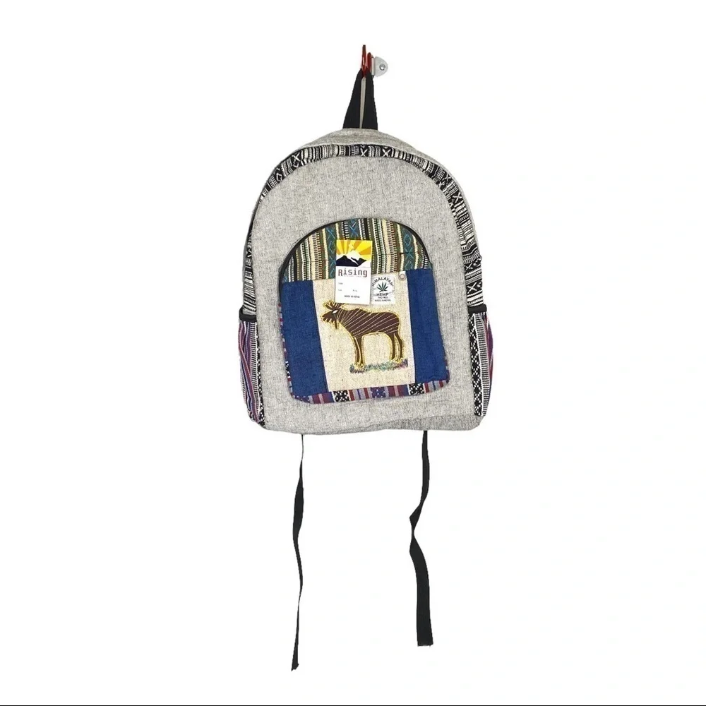 Himalayan Nepalese Hemp embroidered backpack laptop bag festival chic